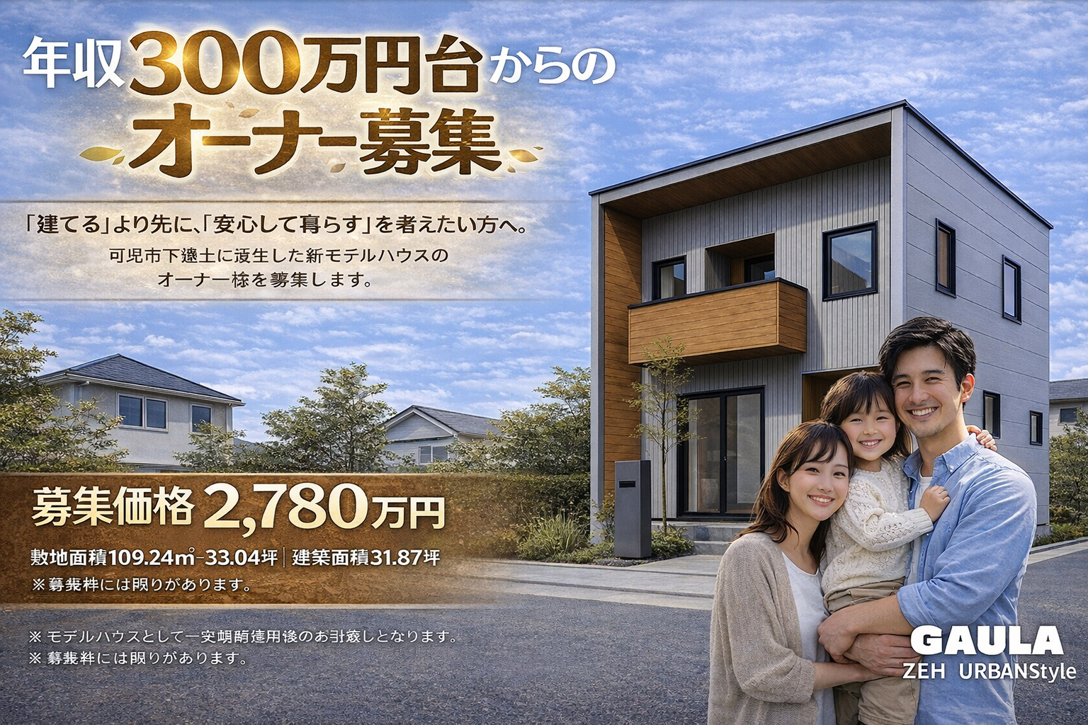 可児市下恵土モデルハウスオーナー募集